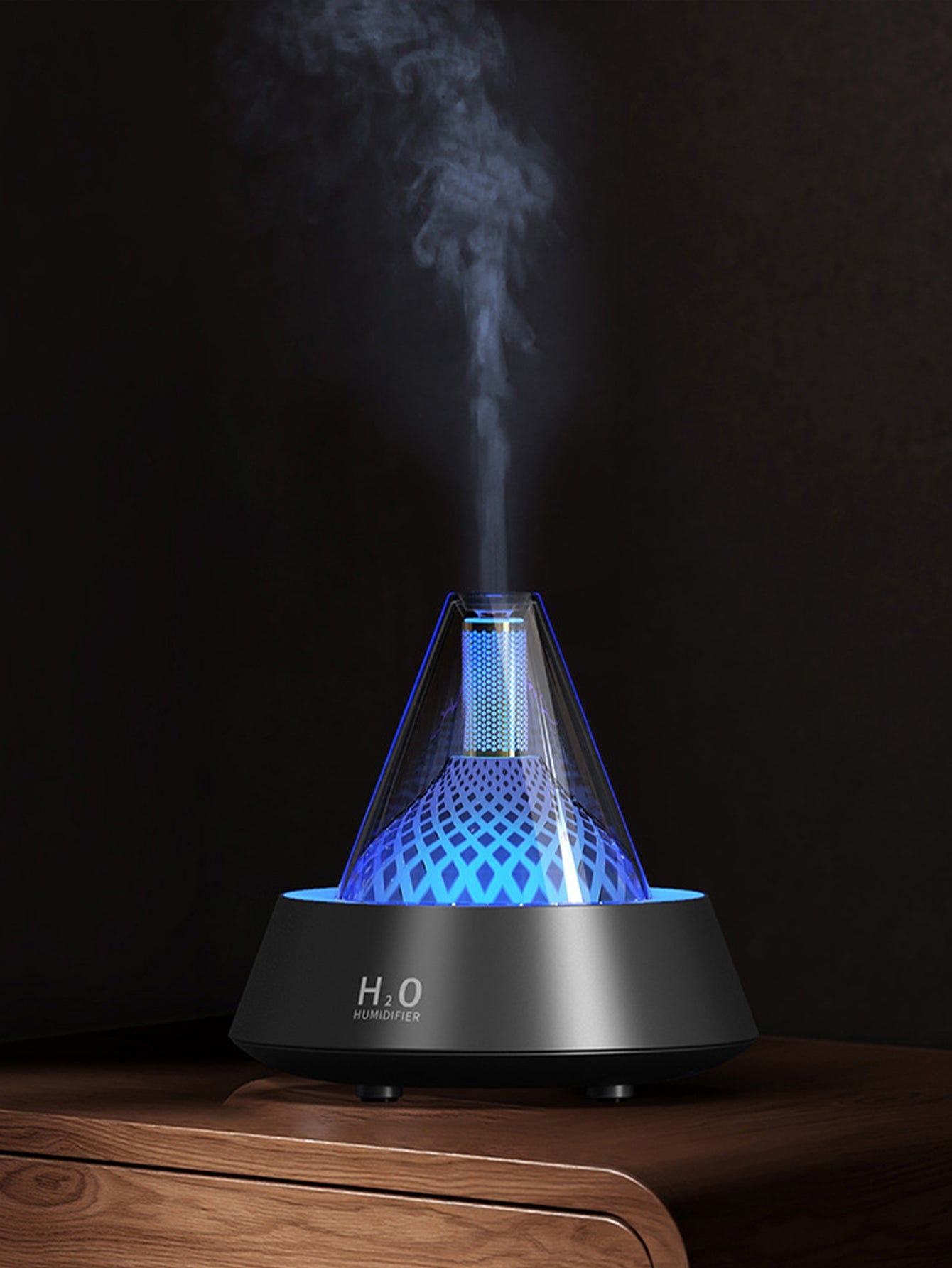 Seven-Color Ambient Light Aroma Humidifier - 2 Styles 2 Colours