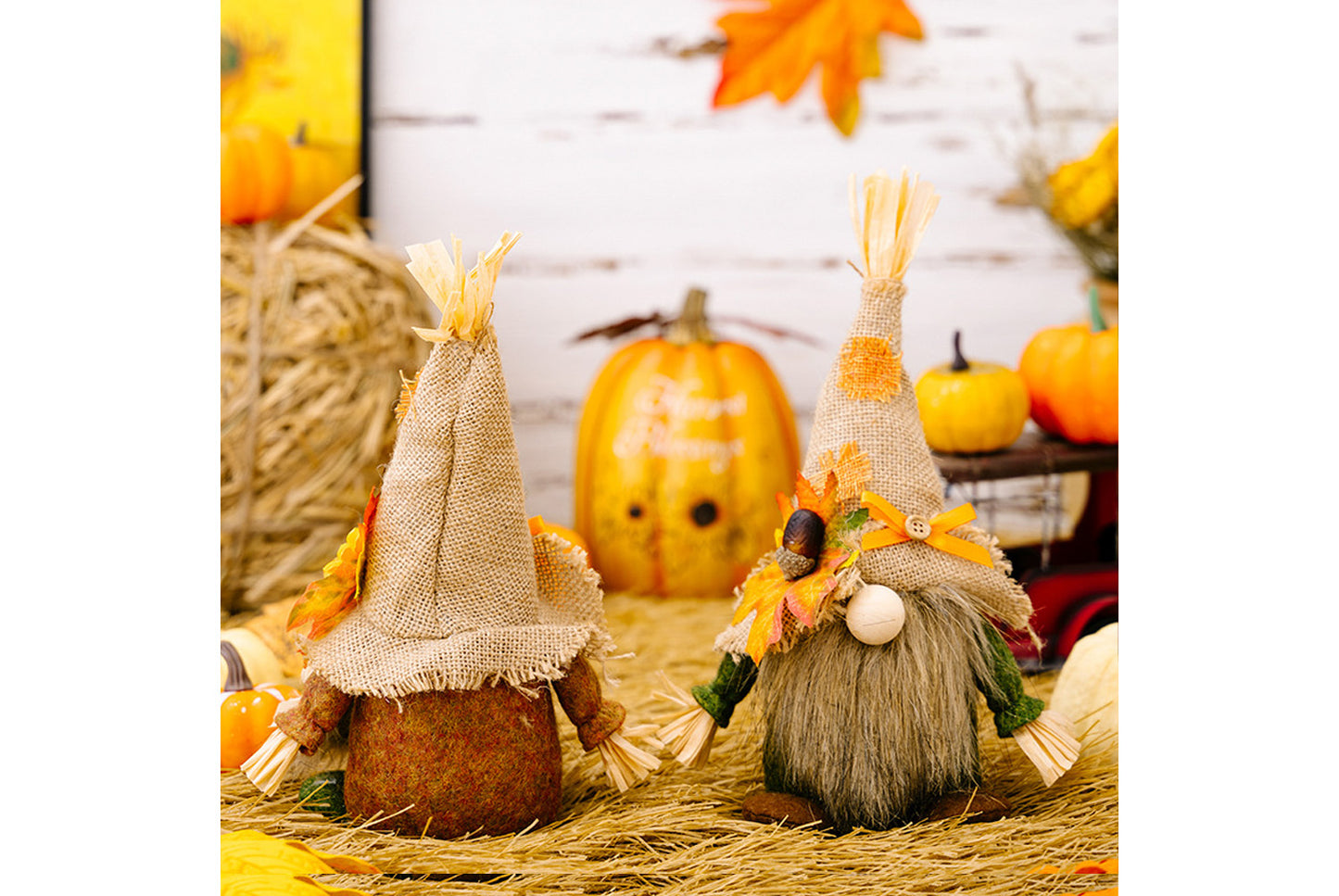 Rudolph Harvest Hat with Maple Leaf Figure