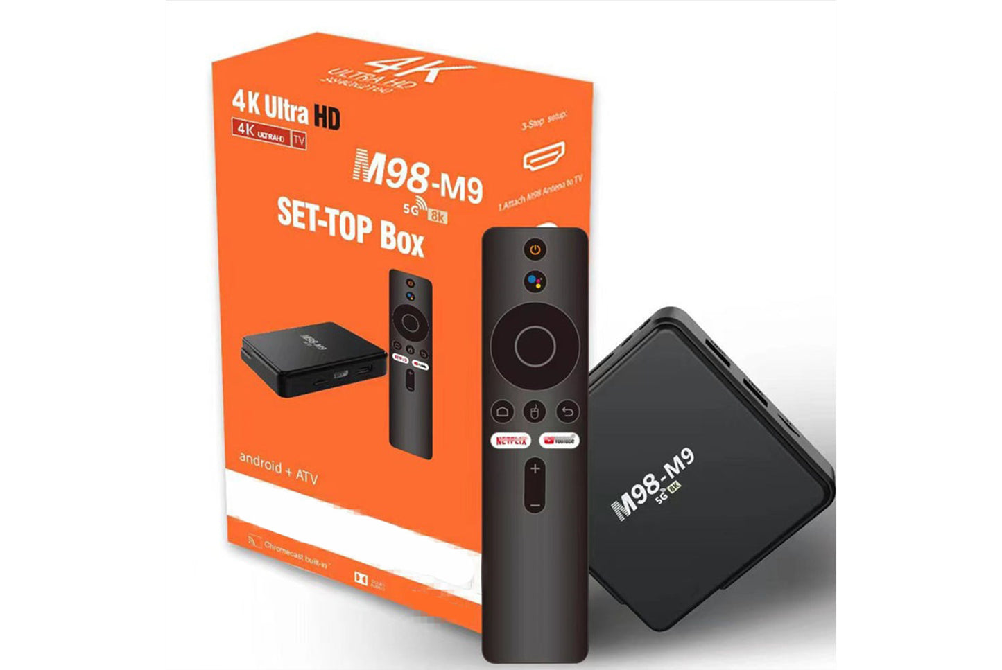 **Smart Internet Set-Top Box 8GB+128GB UK Edition (Dual-Band + Bluetooth + Voice)**(UK plug)