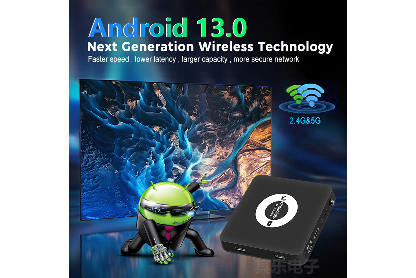 **Android TV-4K Android 13 Internet Set-Top Box 2+8GB Version**