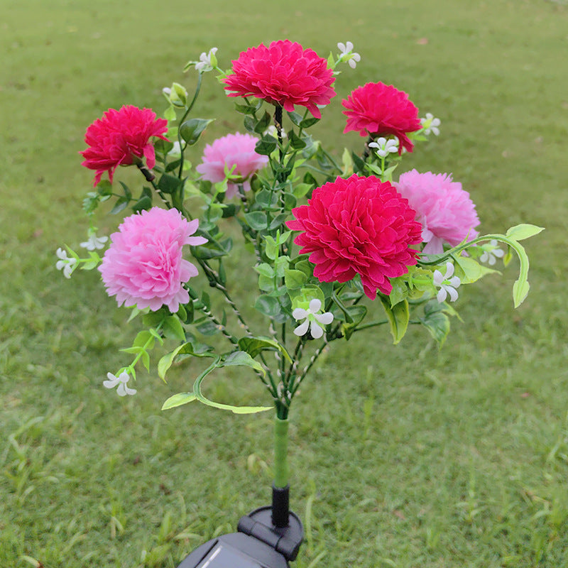 Solar-Powered LED Simulation Lilac Flower Light for Garden Decor