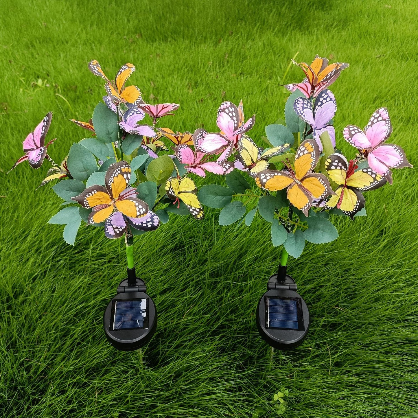 Solar-Powered Colorful LED Butterfly Floral Stake Light