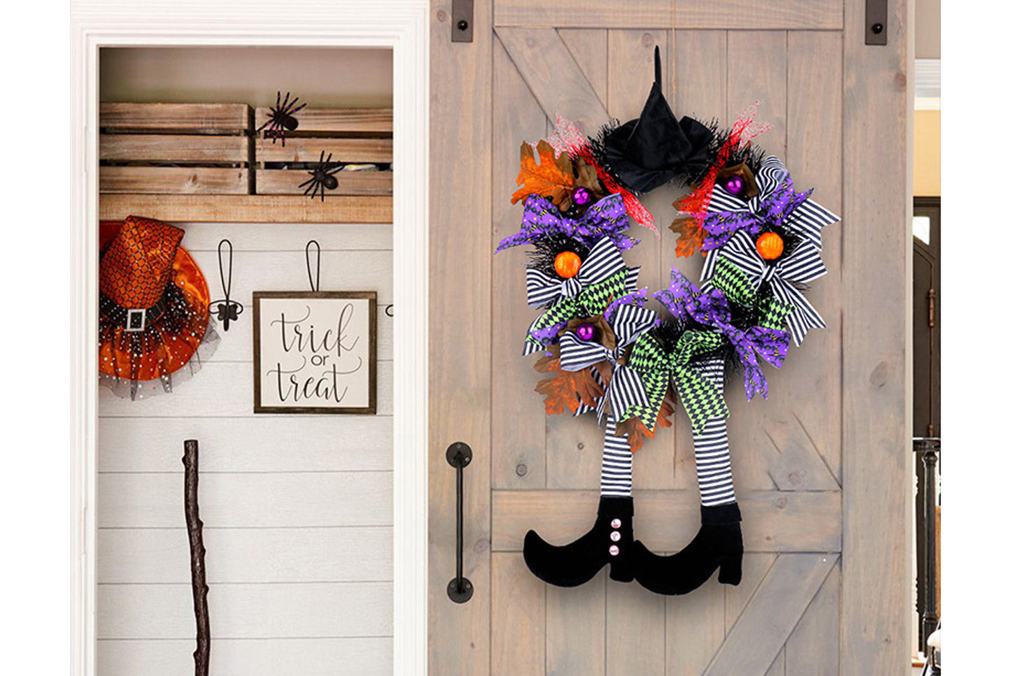 Halloween Witch Hat Long-Legged Pumpkin Garland
