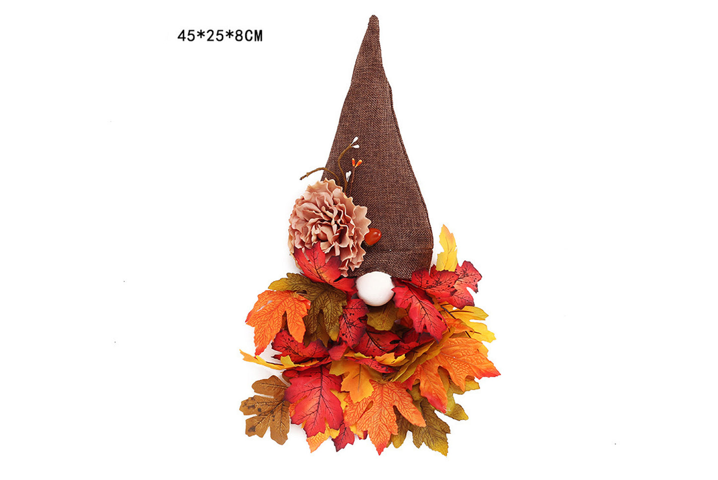 Autumn Harvest Festival Maple Leaf Faceless Old Man Wreath
