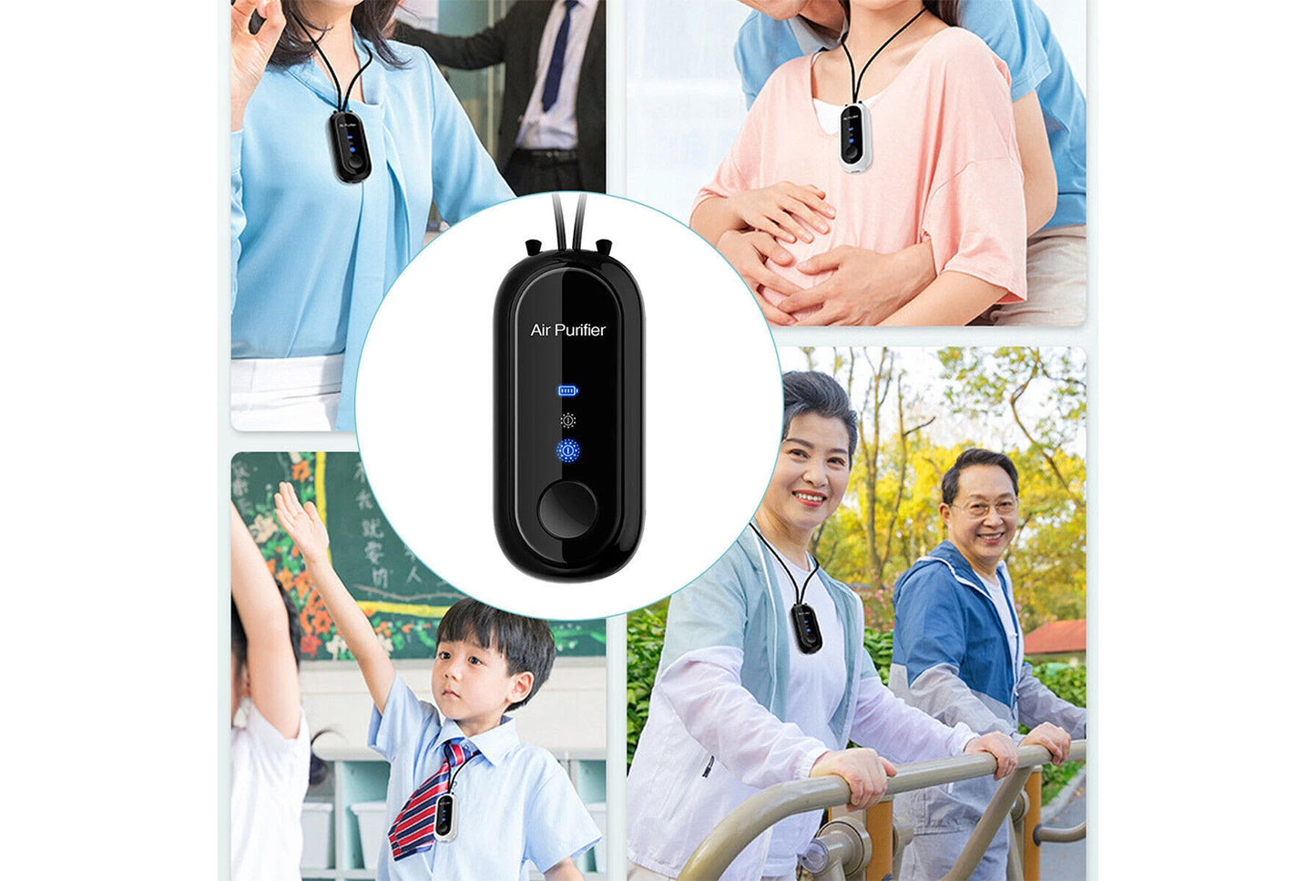 Mini neck-hanging air purifier