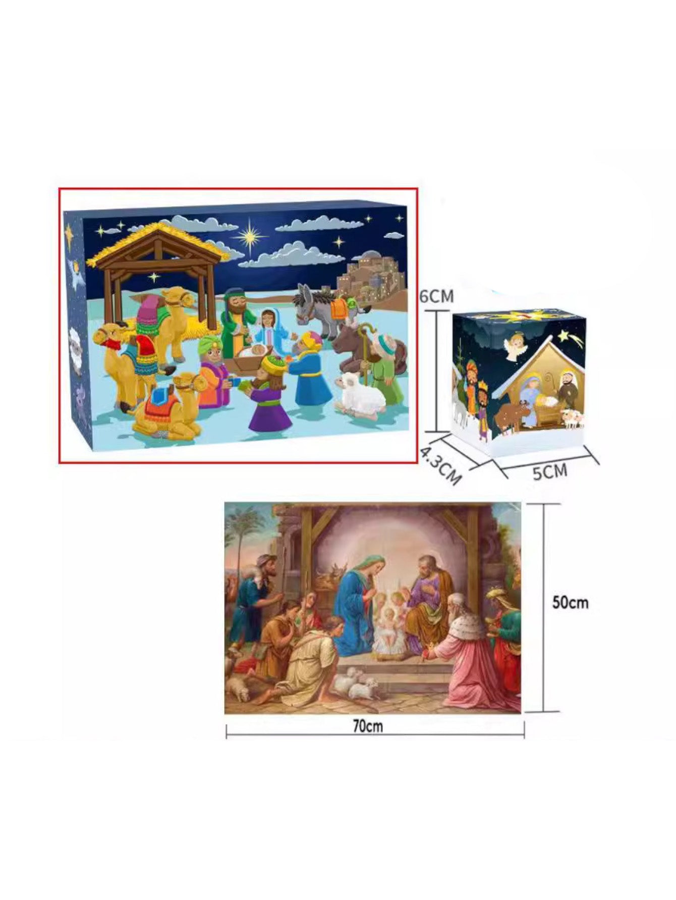 Christmas puzzle 24 boxes countdown blind box surprise 1008 pieces paper children's toys