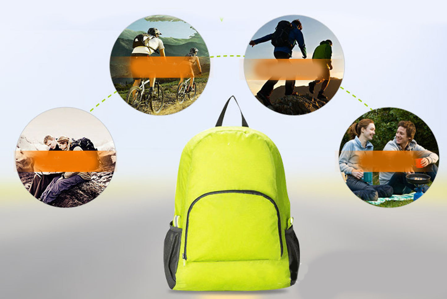 Outdoor folding backpack