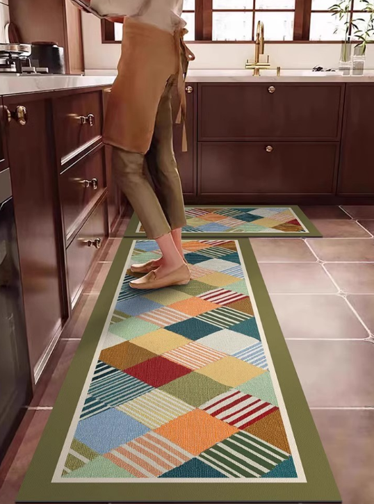 Retro-Style Diatomaceous Earth Kitchen Mat