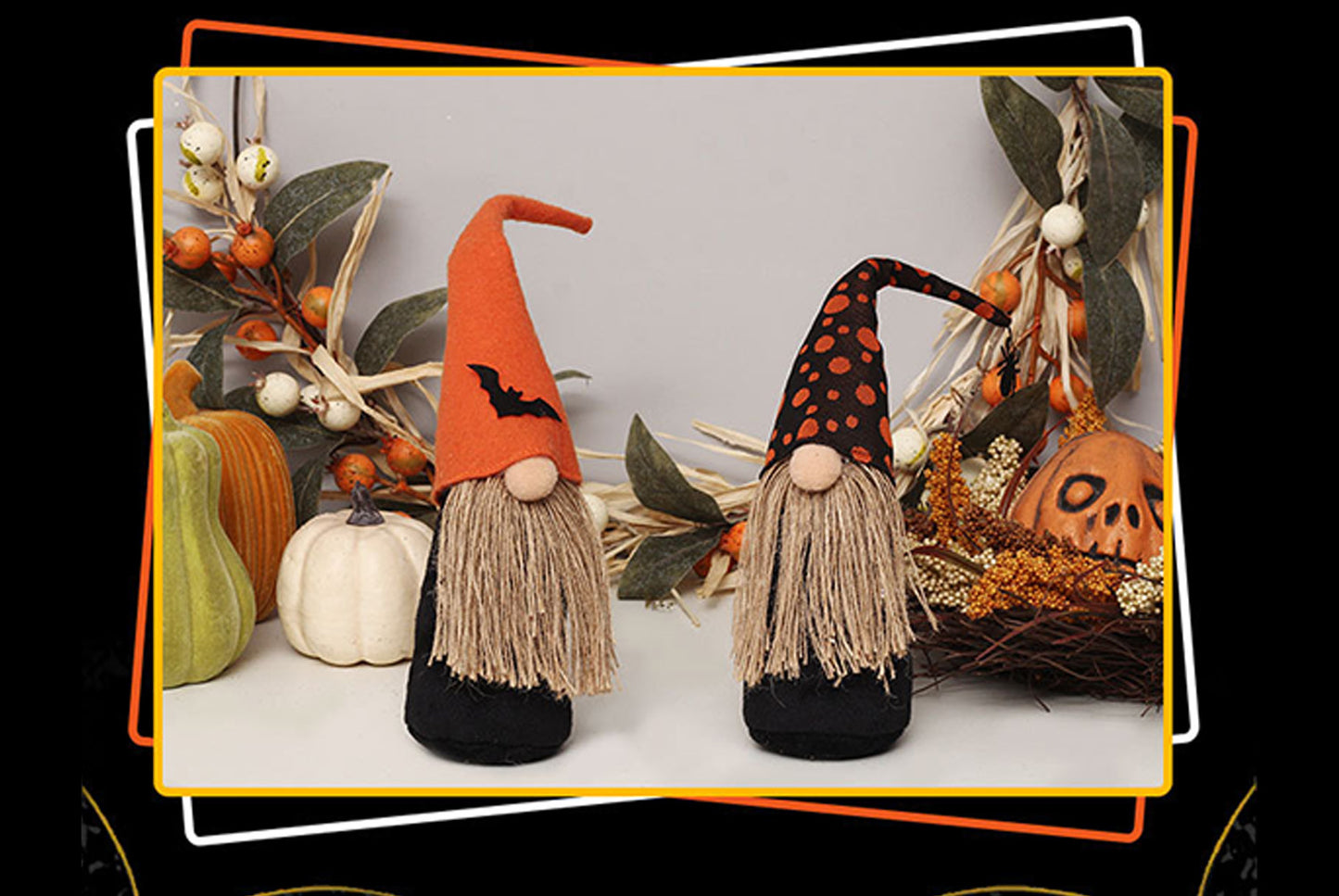 **Halloween Pumpkin Faceless Old Man Doll Ornament**