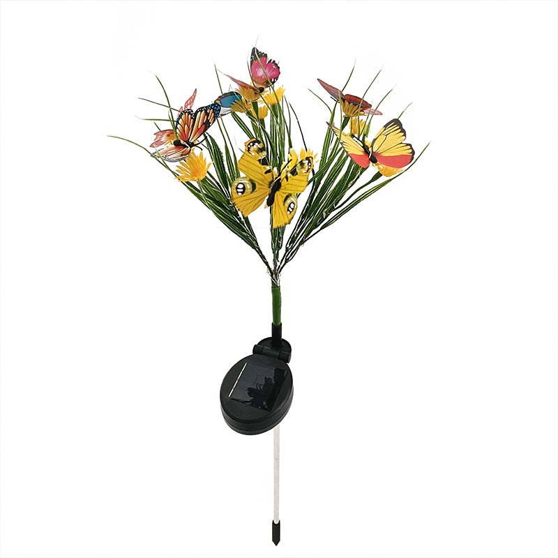 Solar-Powered LED Decorative Garden Flower Stake Light