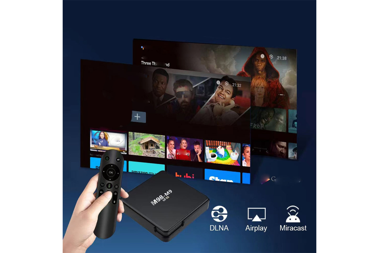 **Smart Internet Set-Top Box 8GB+128GB UK Edition (Dual-Band + Bluetooth + Voice)**(UK plug)