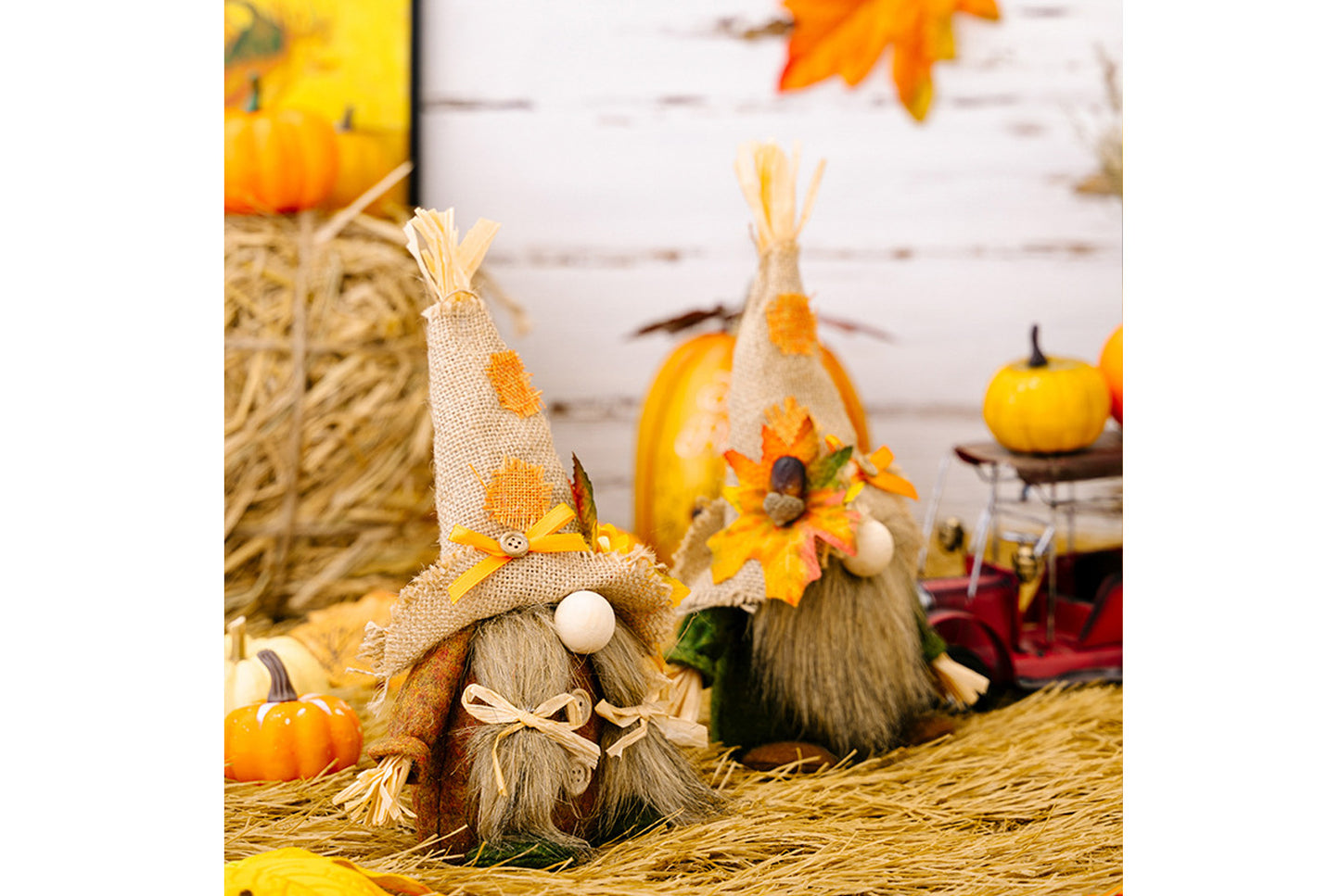 Rudolph Harvest Hat with Maple Leaf Figure
