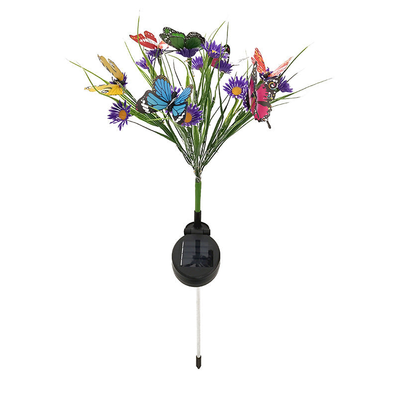 Solar-Powered LED Decorative Garden Flower Stake Light