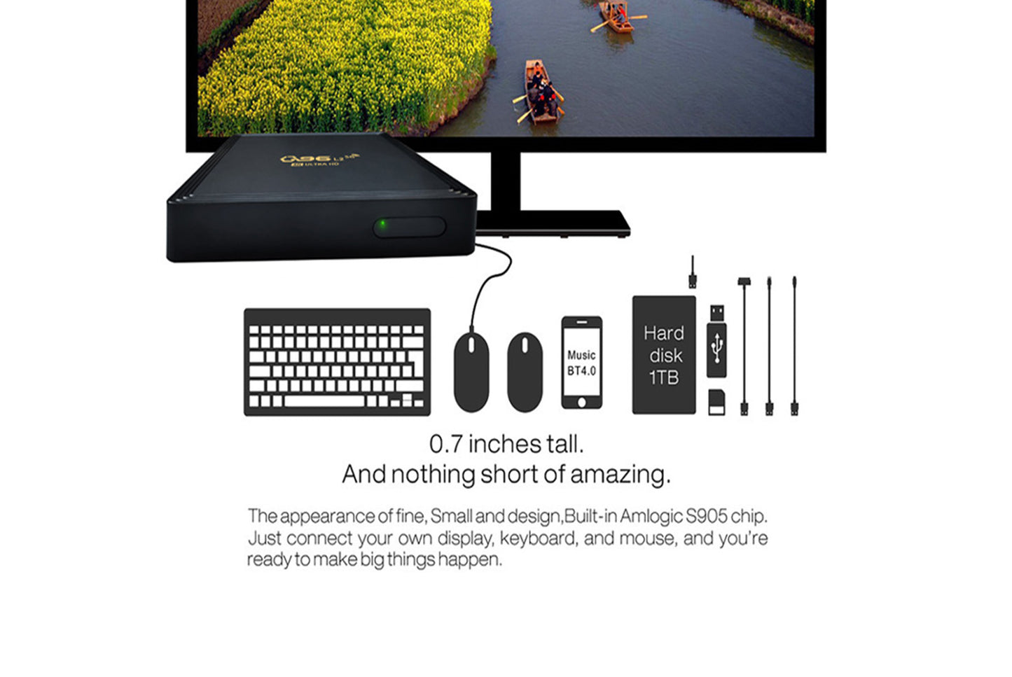 **Internet TV Set-Top Box Android Player 8GB+128GB Version**(UK plug)