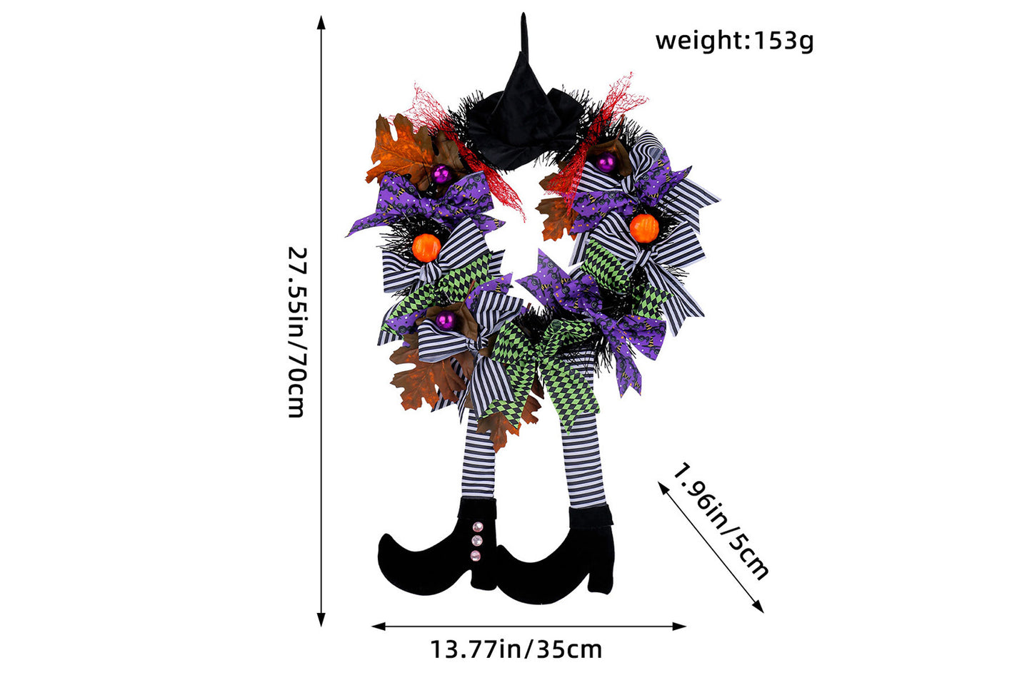 Halloween Witch Hat Long-Legged Pumpkin Garland