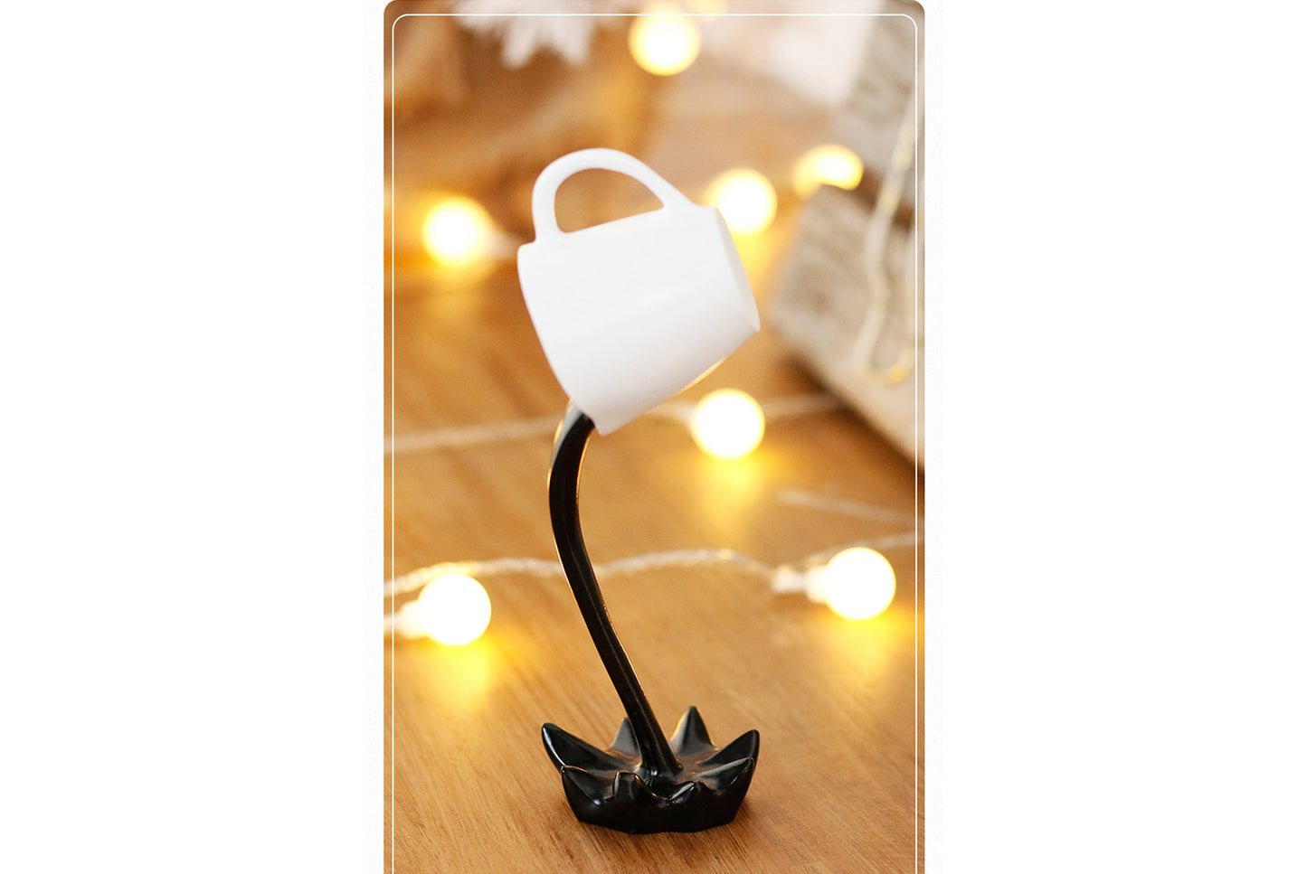 **Creative 3D Hanging Coffee Cup Resin Craft for Home and Office Desks**