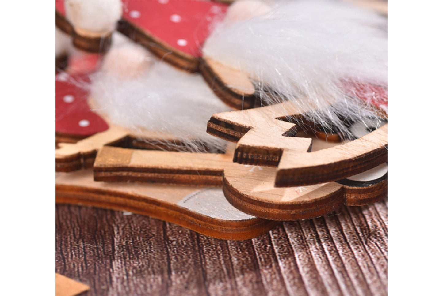 **New Christmas Wooden Ornament - Faceless Old Man Rudolph Ornament**