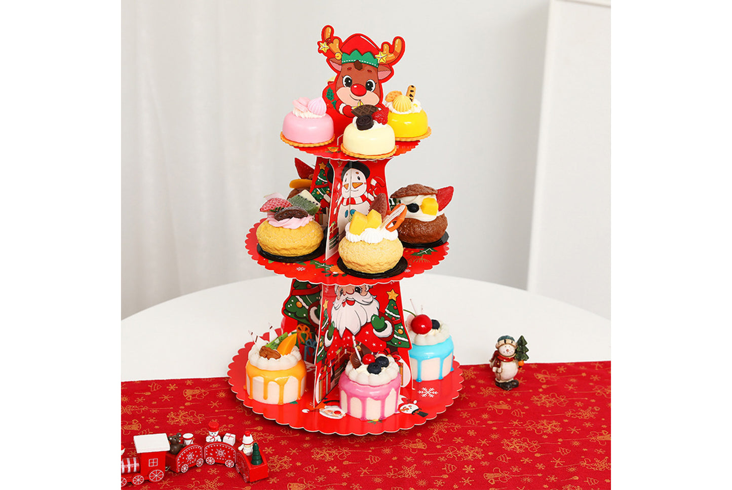 **Halloween Pumpkin Multi-Tier Cake Stand Decorative 3D Cake Tray**