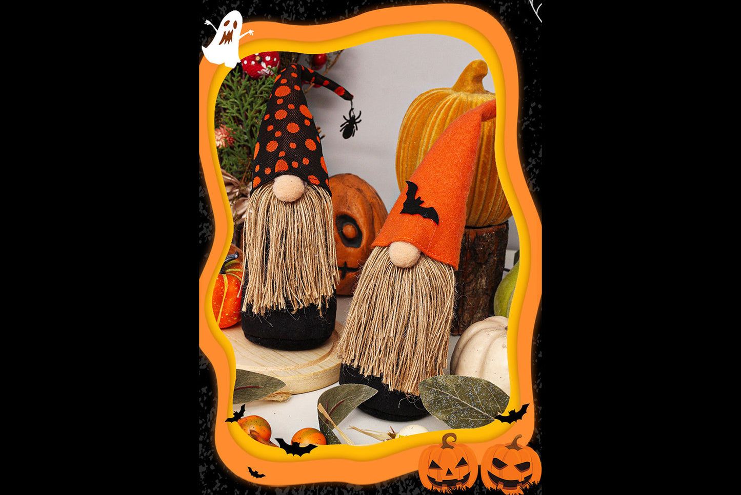 **Halloween Pumpkin Faceless Old Man Doll Ornament**