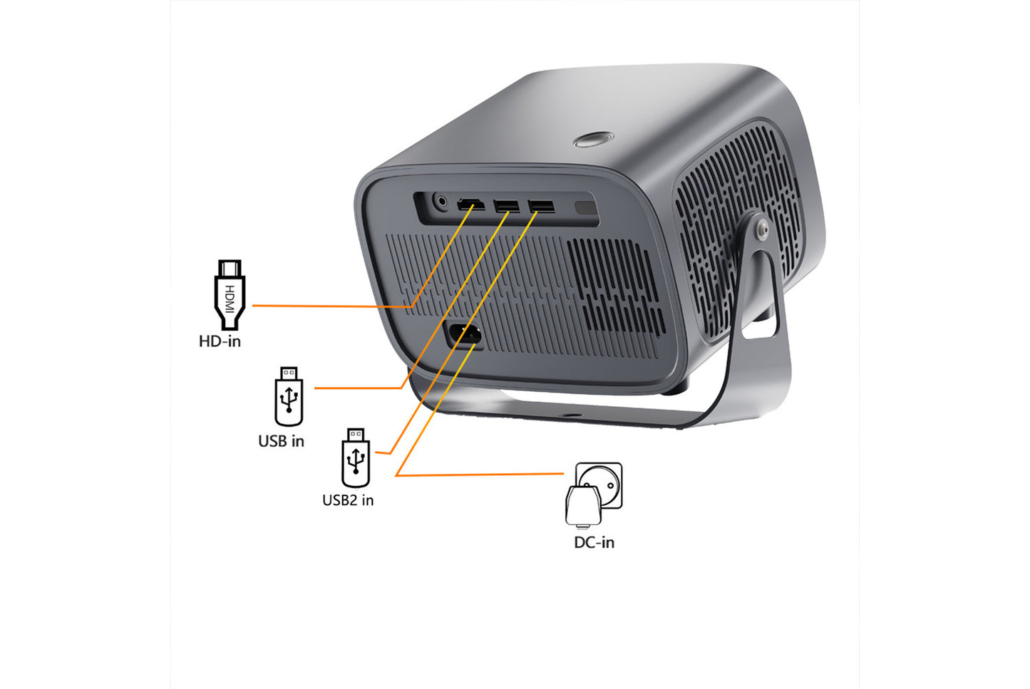 **A10 Android Smart Projector 2GB + 16GB Wireless WiFi Projector**