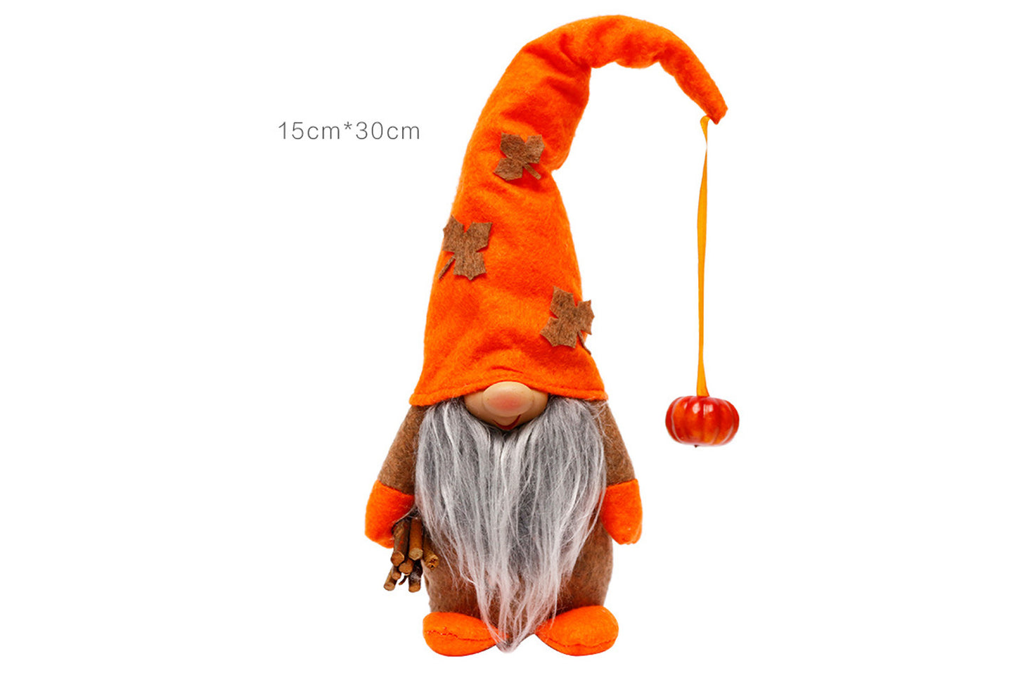 **Autumn Harvest Festival Faceless Doll Standing Sunflower and Pumpkin Ornament**