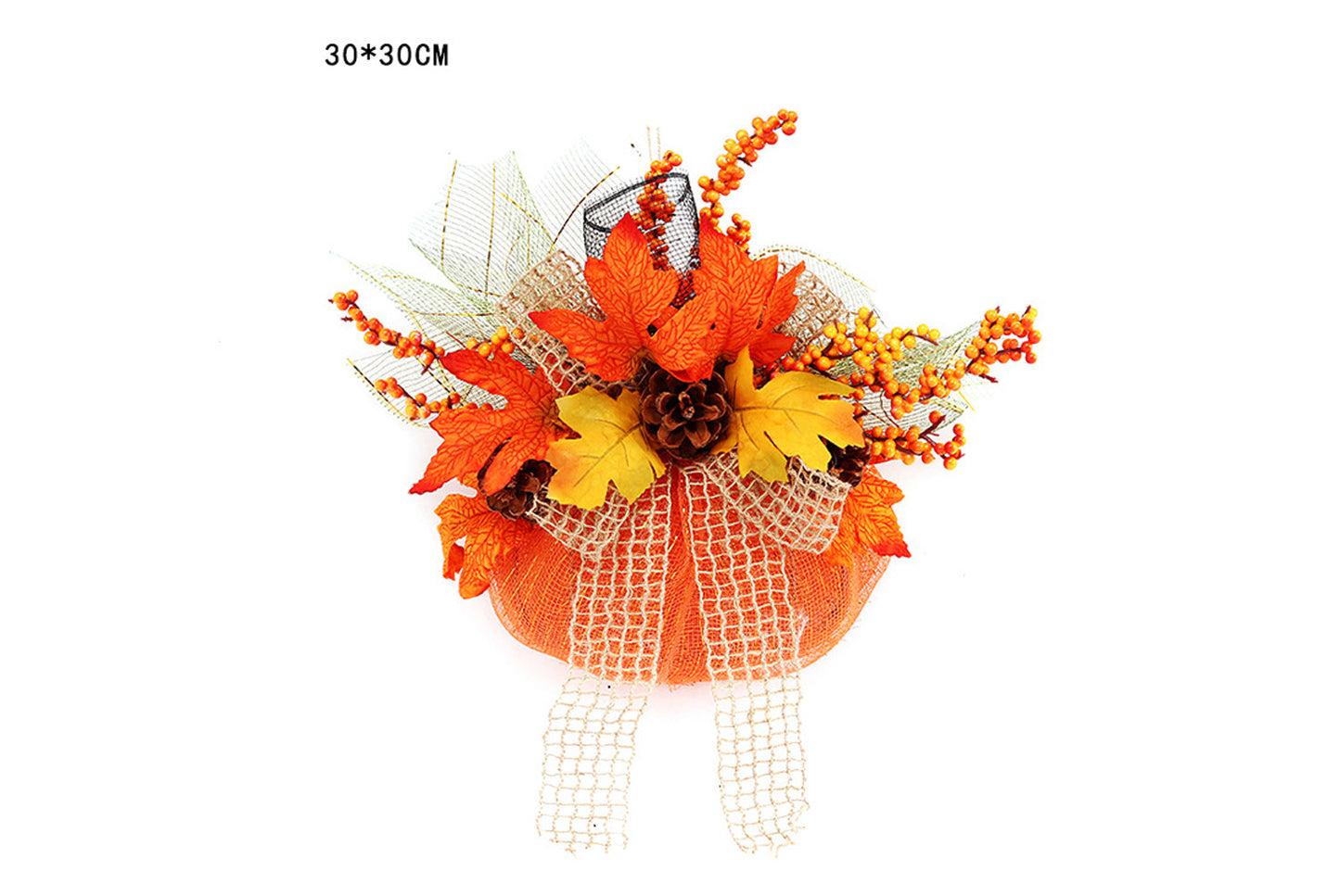 Autumn Harvest Festival Maple Leaf Faceless Old Man Wreath
