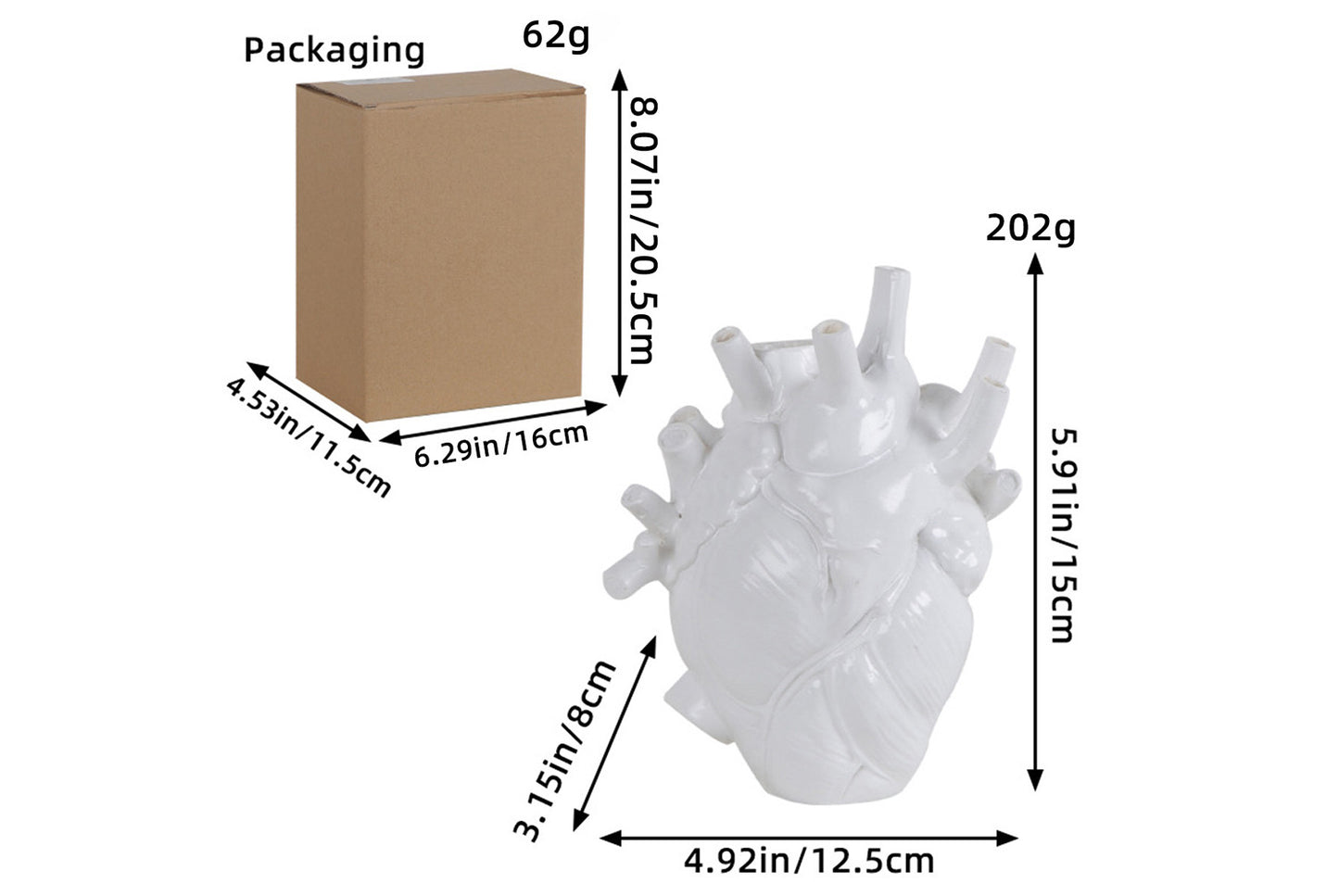 Creative Halloween Heart Vase