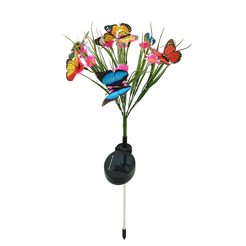 Solar-Powered LED Decorative Garden Flower Stake Light