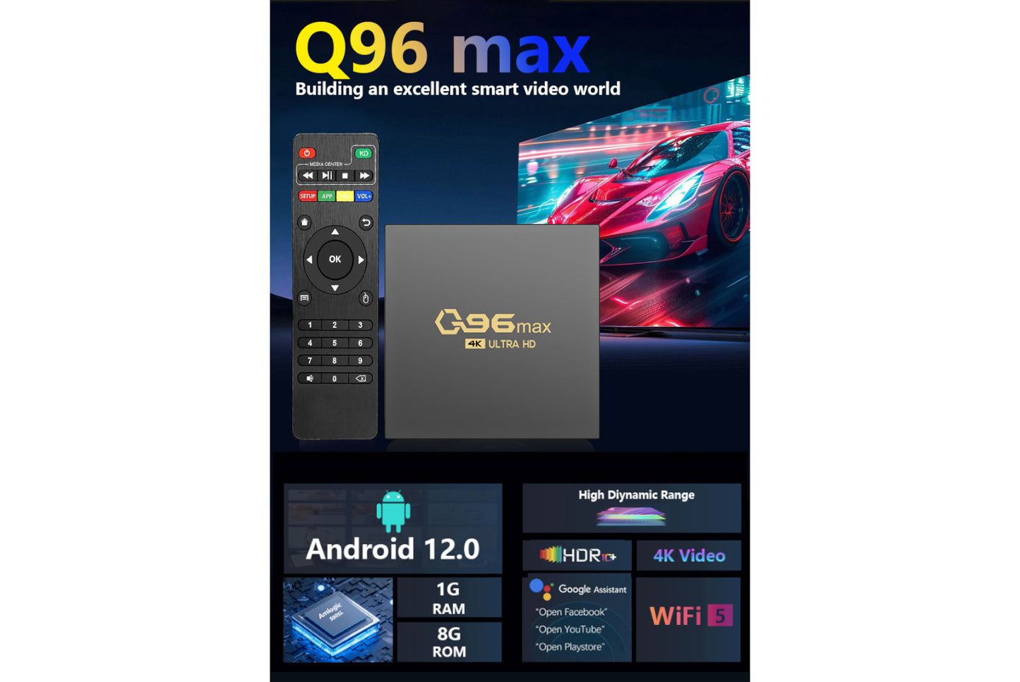 Q96MAX New Android 4K Internet Set-Top Box