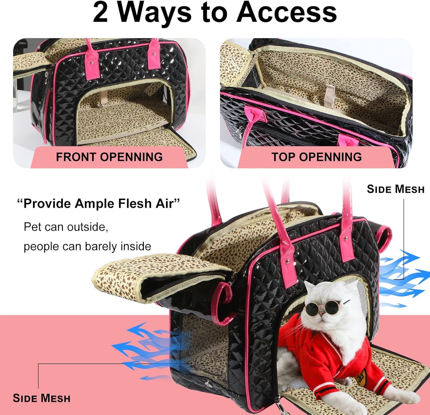 Portable and breathable foldable pet bag