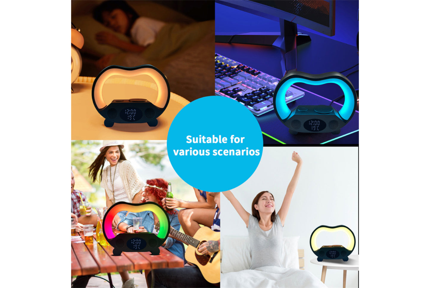 Wireless Charging Multifunctional Colorful Night Light