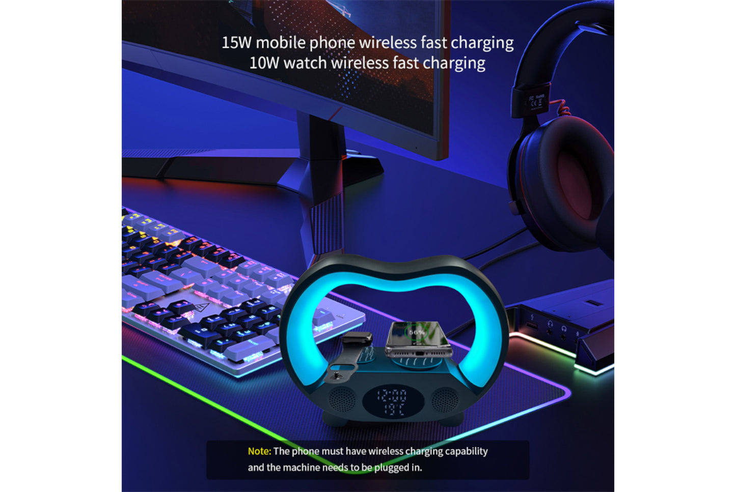 Wireless Charging Multifunctional Colorful Night Light