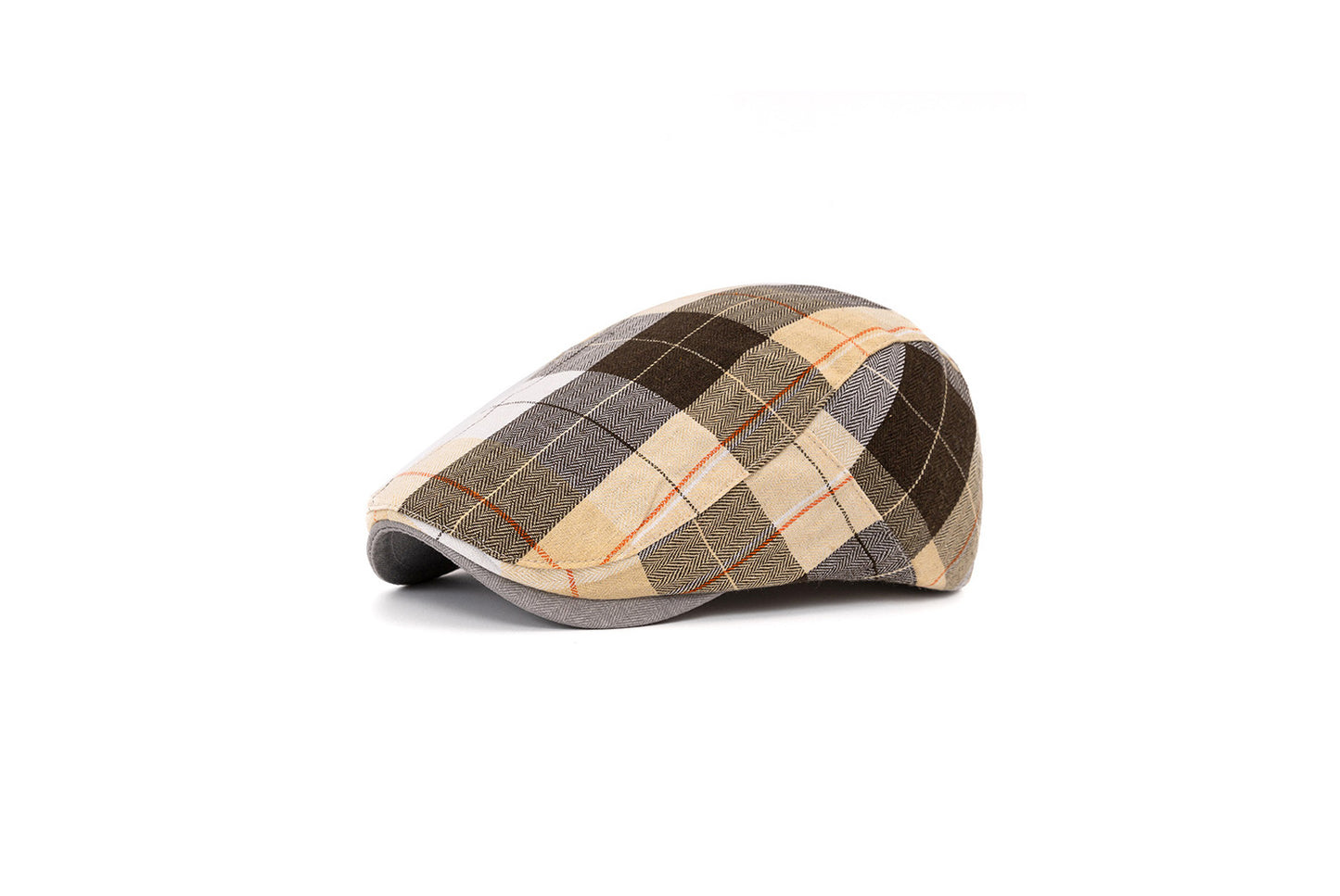 **Colorful Checkered Beret (Adjustable Head Circumference)**