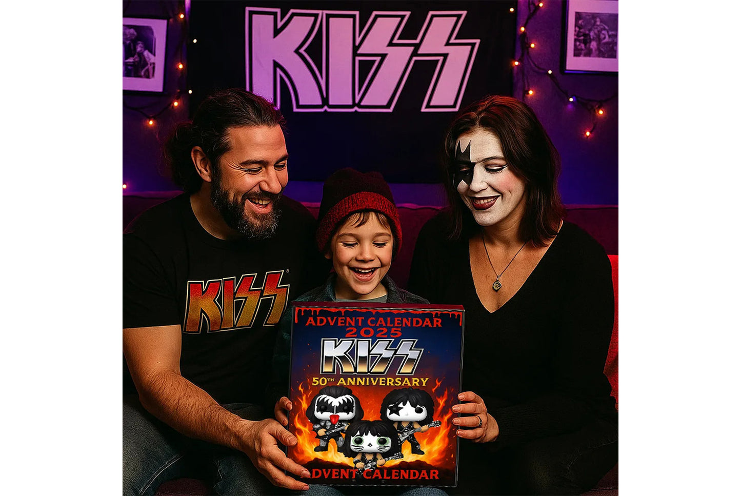 **KISS 2025 Countdown Calendar Box | Black Acrylic Advent Calendar**