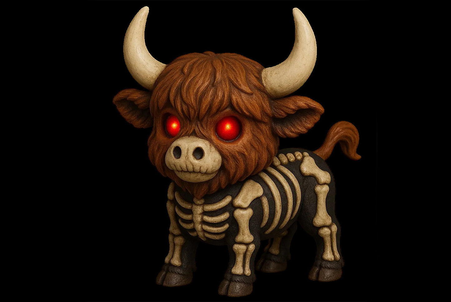 *Spooky-Cute Highland Cow Halloween Resin Figurine