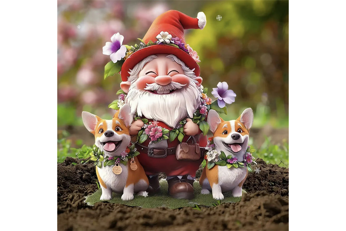 **Gnome Garden Gnome on a Pile | Acrylic Garden Ornaments**