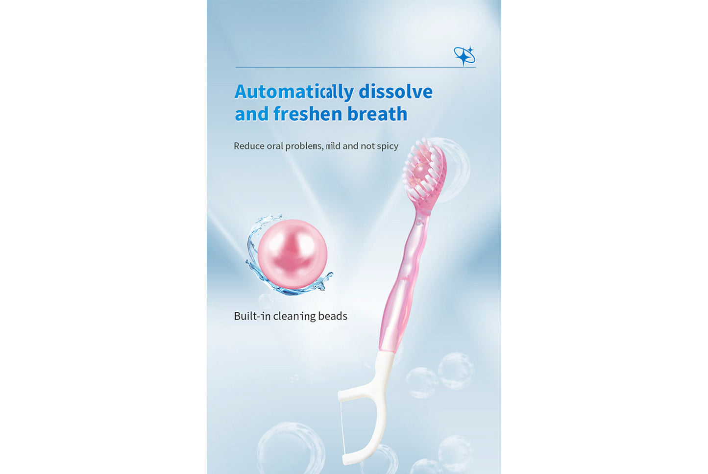 Blasting bead toothbrush portable package