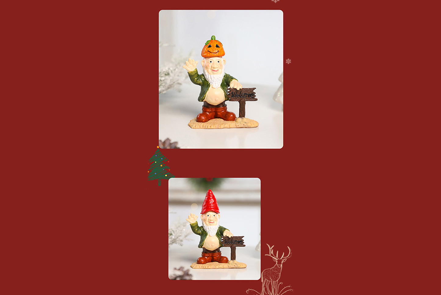 DIY Christmas Garden Elf Gnome Resin Ornament