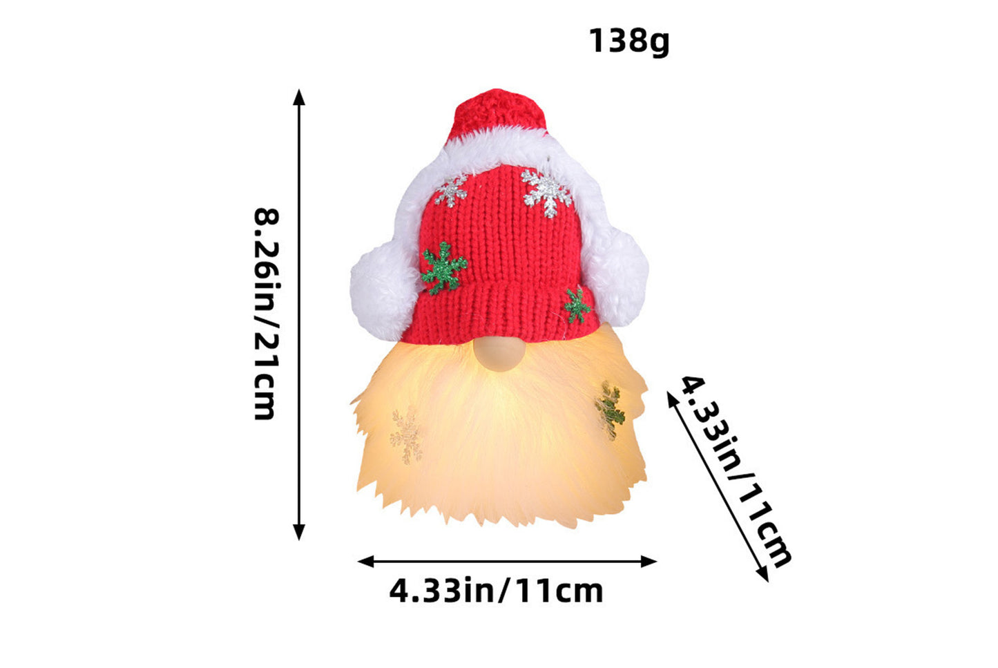 Children's Christmas Gift - Light-Up Musical Knitted Hat Doll
