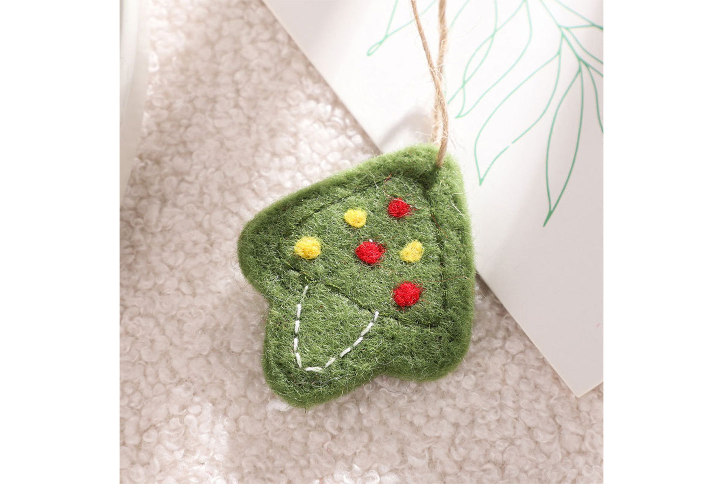 Santa Claus and Snowman Felt Pendant Gift Box