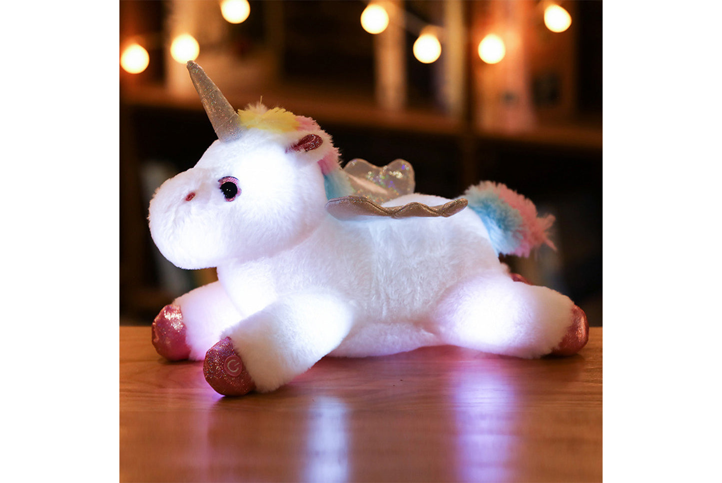 *Colorful Light-Up Unicorn Plush | Soothing Plush Toy Pillow for Girls**