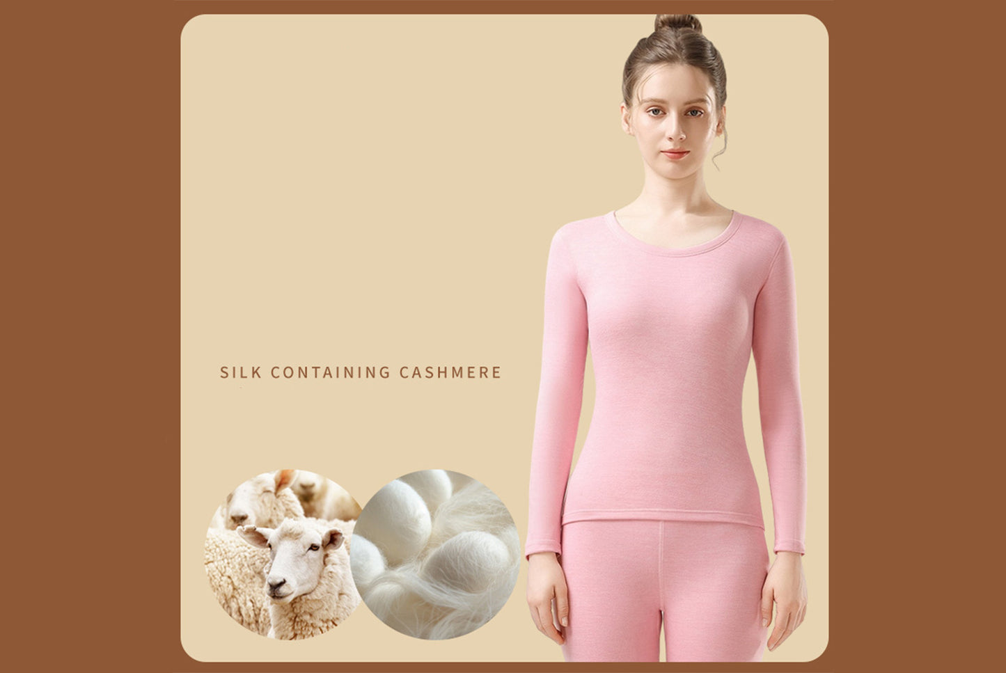 **Cashmere and Silk Warm Autumn Jacket and Long Pants Set (Unisex)**