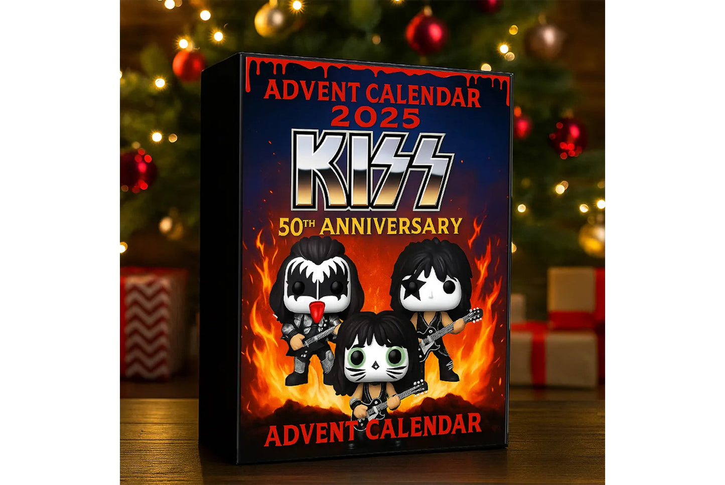 **KISS 2025 Countdown Calendar Box | Black Acrylic Advent Calendar**