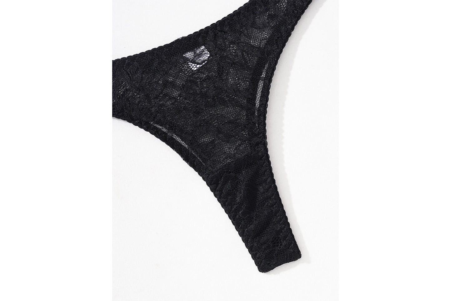 **Lace Floral Fishbone Bra Set - Sexy Sheer Two-Piece Bra**