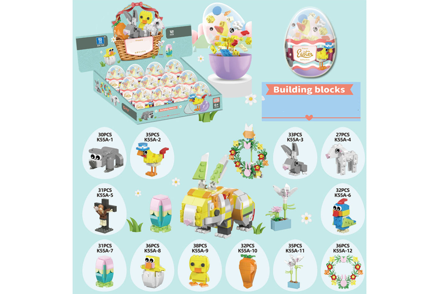 **Holiday Themed Gachapon Blind Box | Combinable Building Block Toy**
