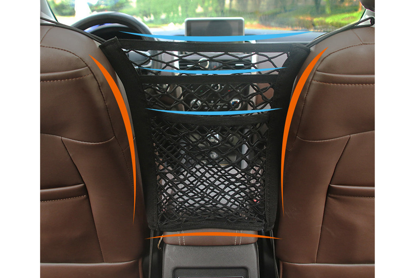 **Universal Car Seat Storage Net (Oxford Cloth + Mesh)**