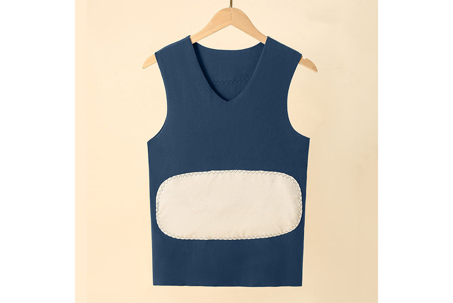 **Couple Large Patch Seamless Warm Vest Set**