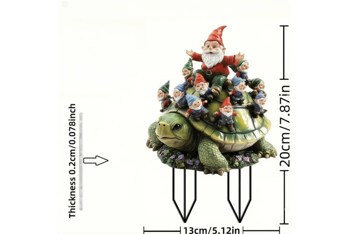 **Gnome Garden Gnome on a Pile | Acrylic Garden Ornaments**