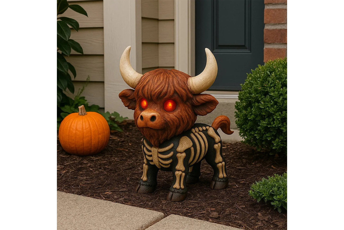 *Spooky-Cute Highland Cow Halloween Resin Figurine