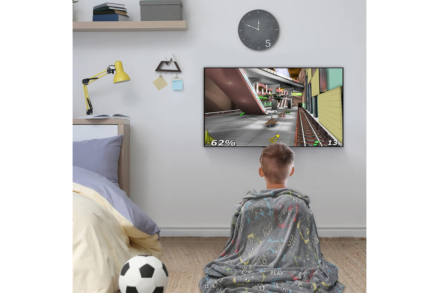 **Glow-in-the-Dark Flannel Blanket (Multiple Sizes Available)**